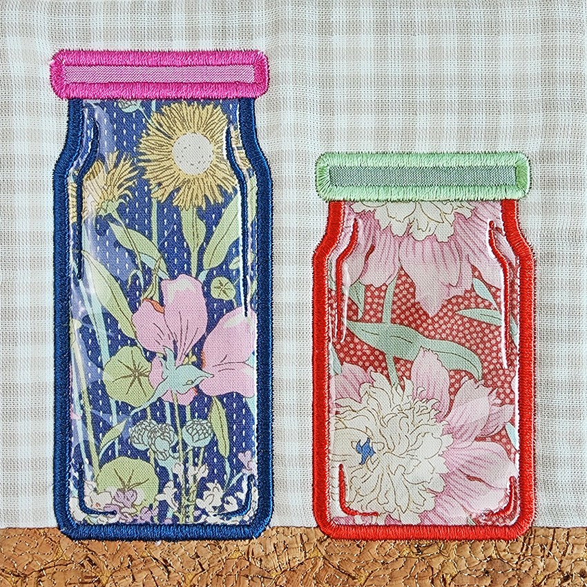 Jar Quilt 4x4 5x5 6x6 7x7 8x8 In the hoop machine embroidery designs