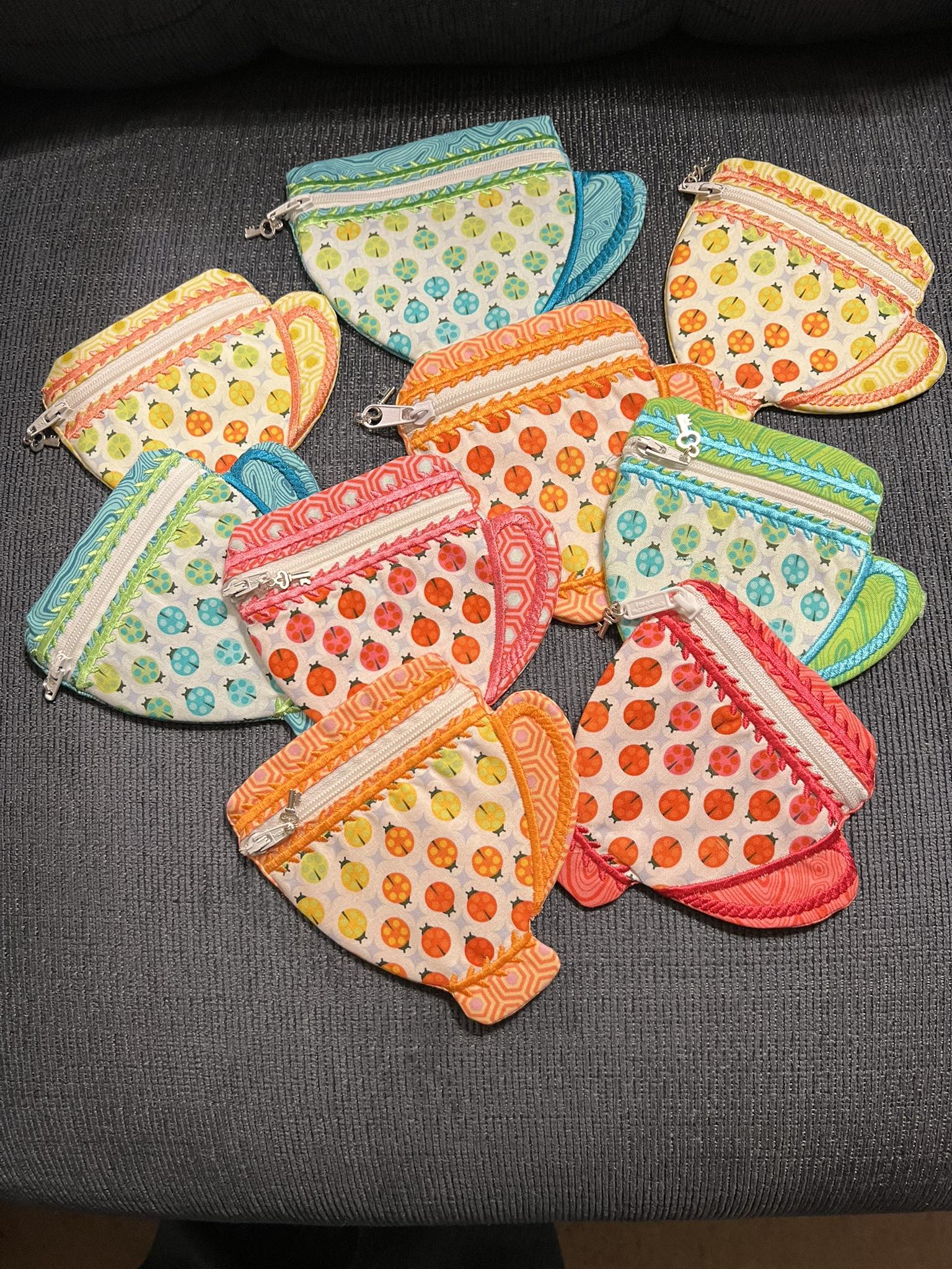 Teacup Zipper Purse 4x4 5x5 6x6 7x7