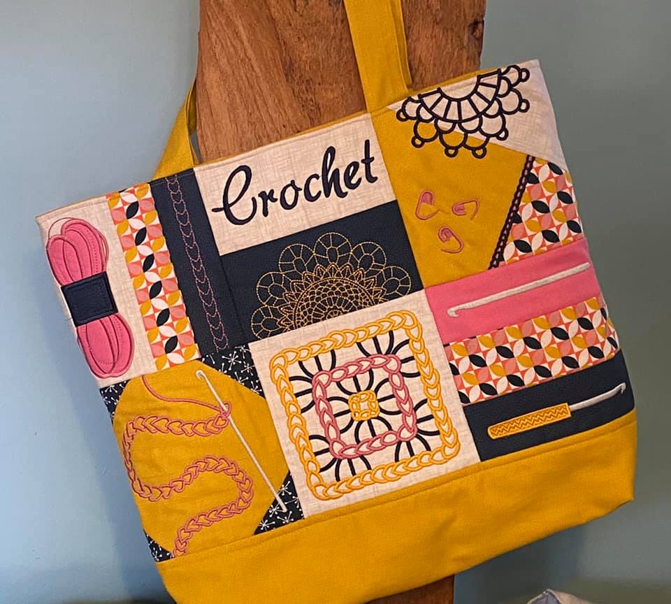 Crochet Tote Bag 4x4 5x5 6x6