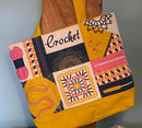 Crochet Tote Bag & Hook Wrap Set - Sweet Pea In The Hoop Machine Embroidery Design