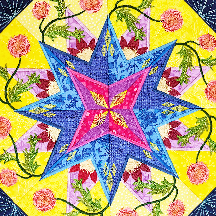 BOM Kaleidoscope Quilt - Block 9