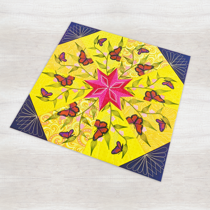 BOM Kaleidoscope Quilt - Block 1