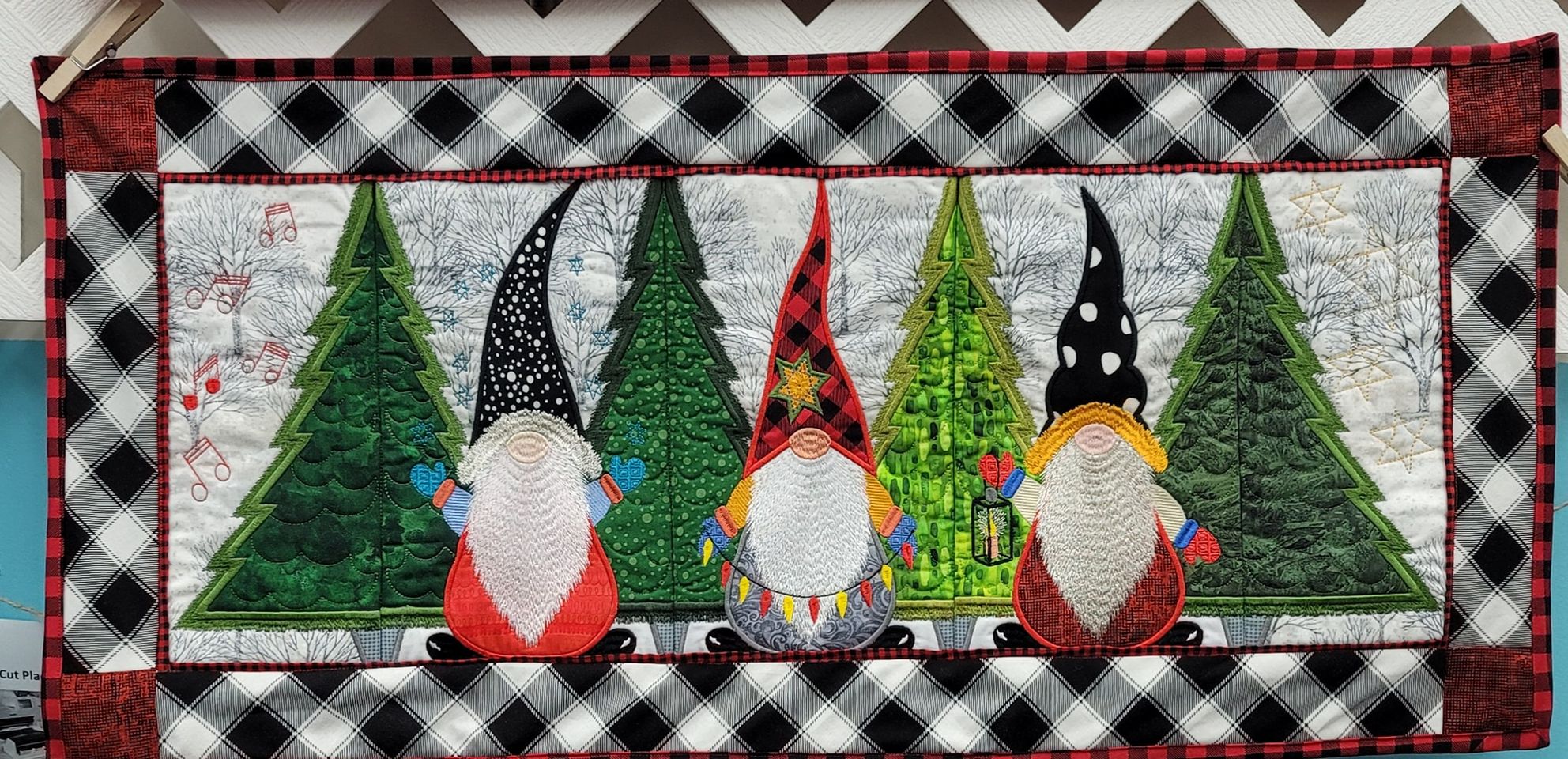 Christmas Gnome Table Runner 5x7 6x10 7x12