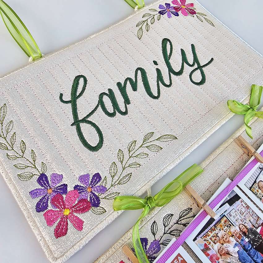 keepsake hanger ith design sweet pea family