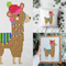 Knitted Christmas Llama Embroidery options 2