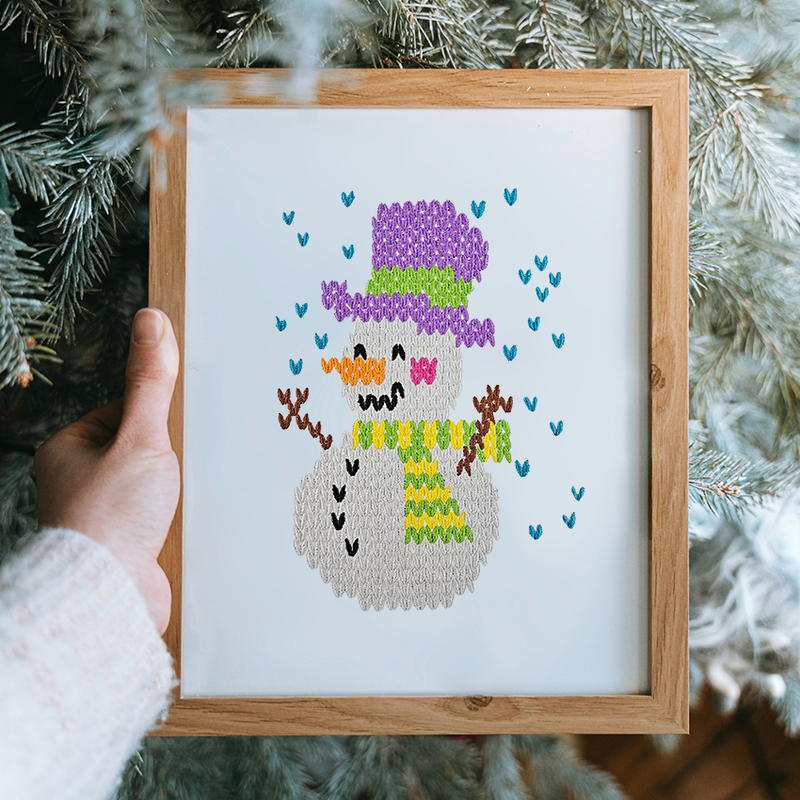 Knitted Snowman Embroidery frame