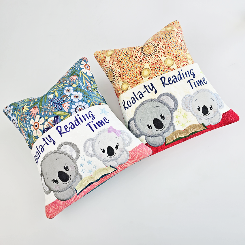 Koala Reading Pillow boy and girl