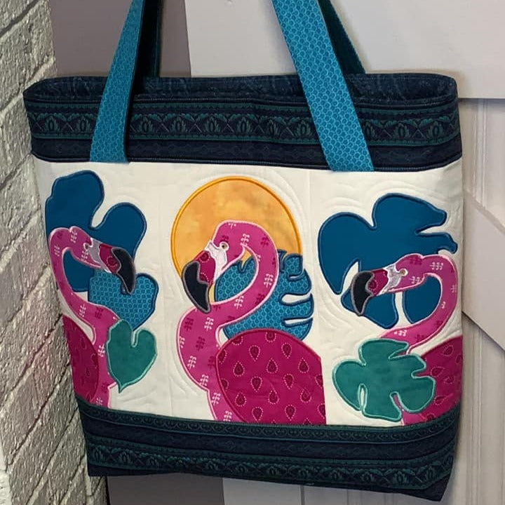 Tropical Flamingo Tote Bag 5x7 6x10 7x12