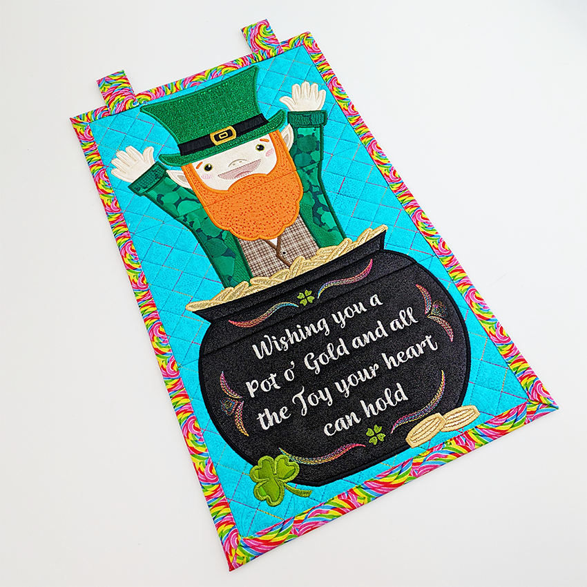 Leprechaun Hanger machine embroidery design