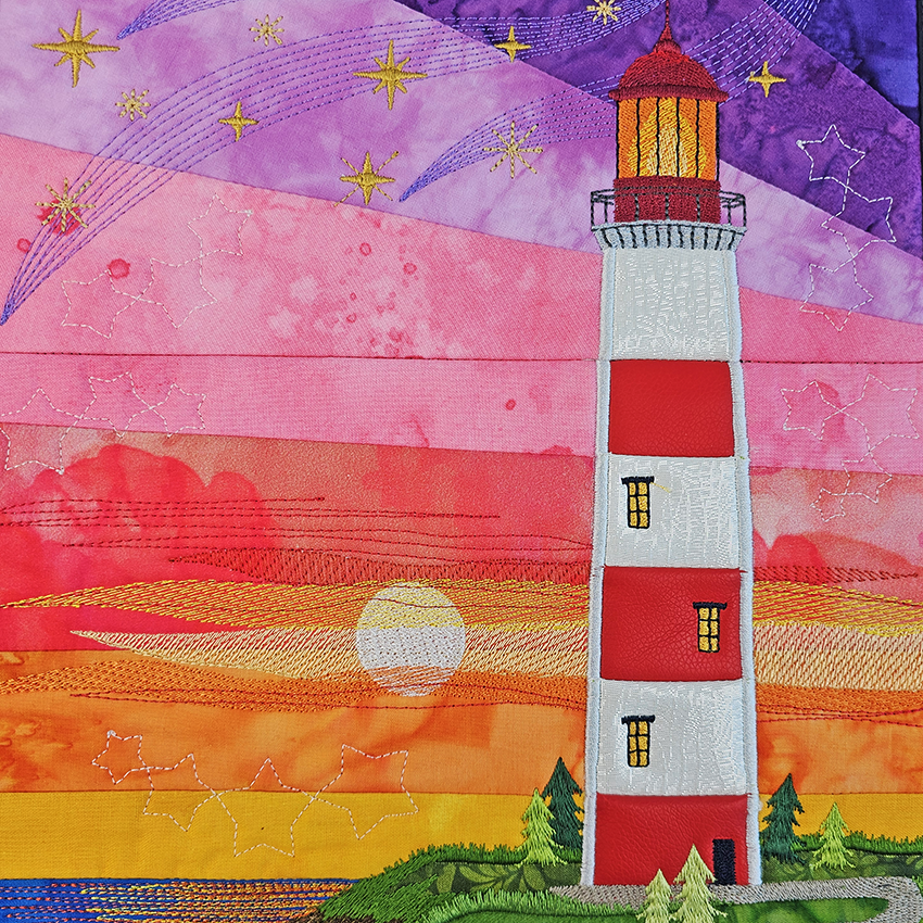 lighthouse scene hanger ith design close up 2