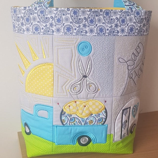 Sew Happy Tote Bag 4x4 5x5 6x6