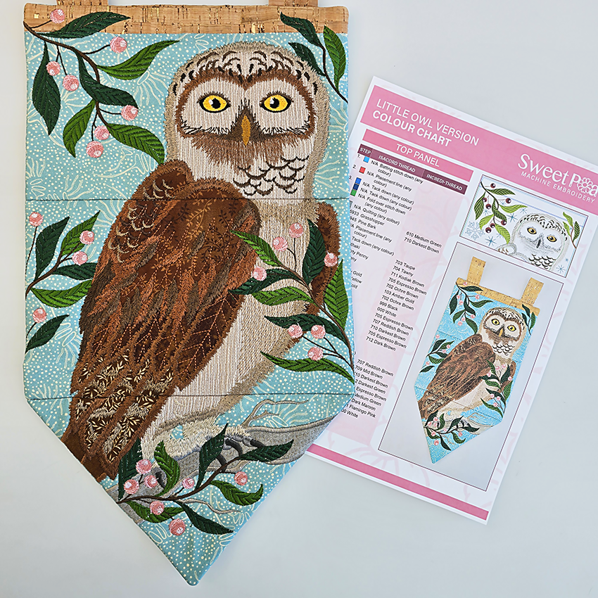 Snowy Owl Hanger In the hoop machine embroidery designs