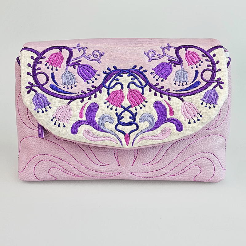 Makeup Brush Cosmetic Bag Supply Kit - Sweet Pea In The Hoop Machine Embroidery Design