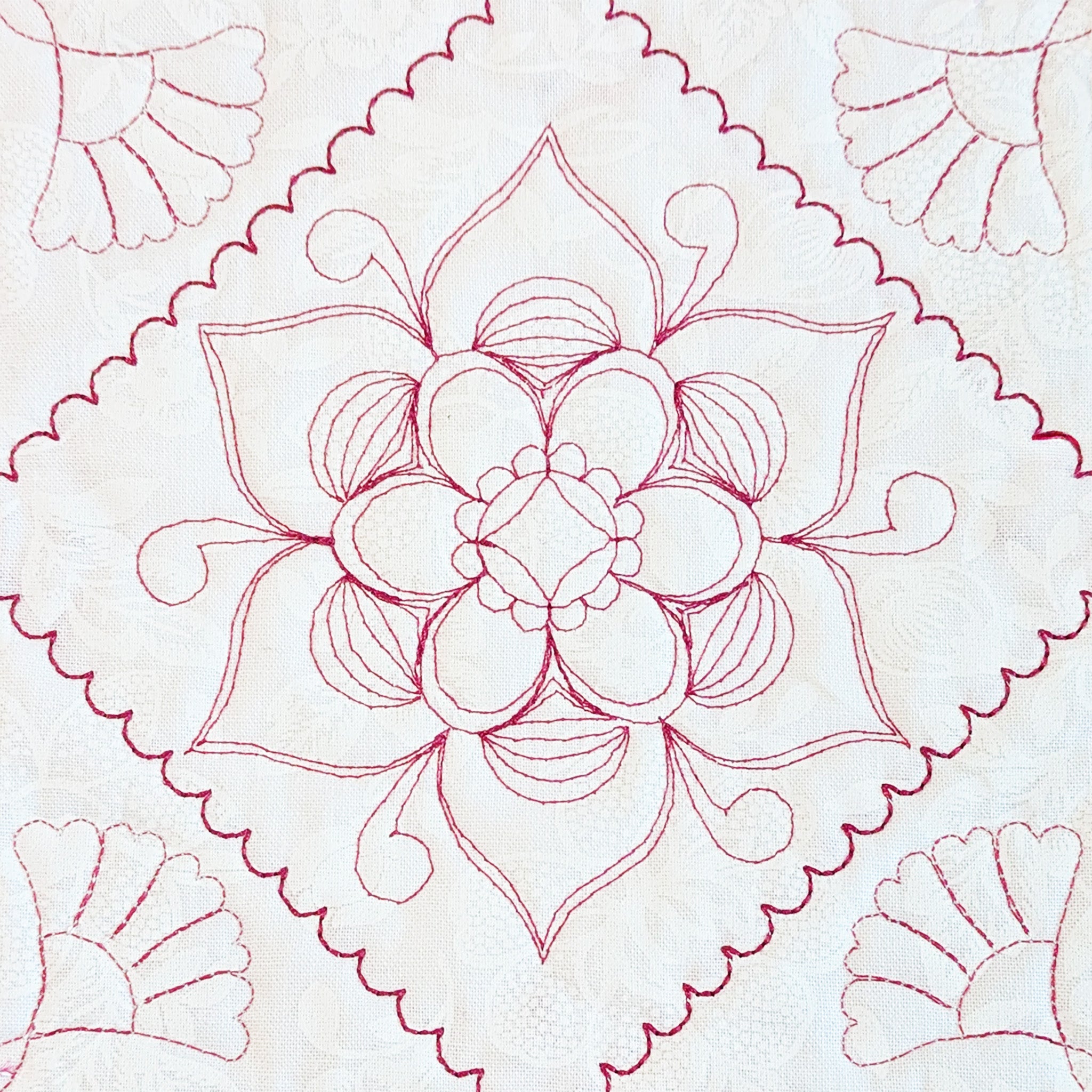 Mandala Quilt As You Go In the hoop machine embroidery designs