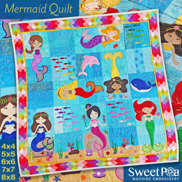 Mermaid discount baby quilt