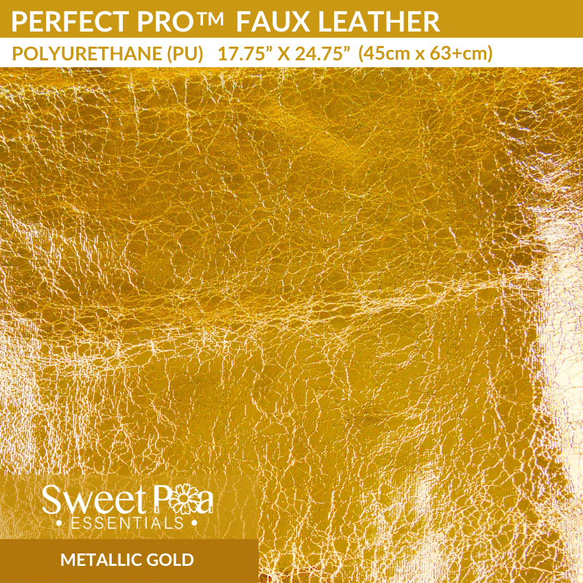 Perfect pro Faux Leather, PU Faux Leather, metallic gold, polyurethane