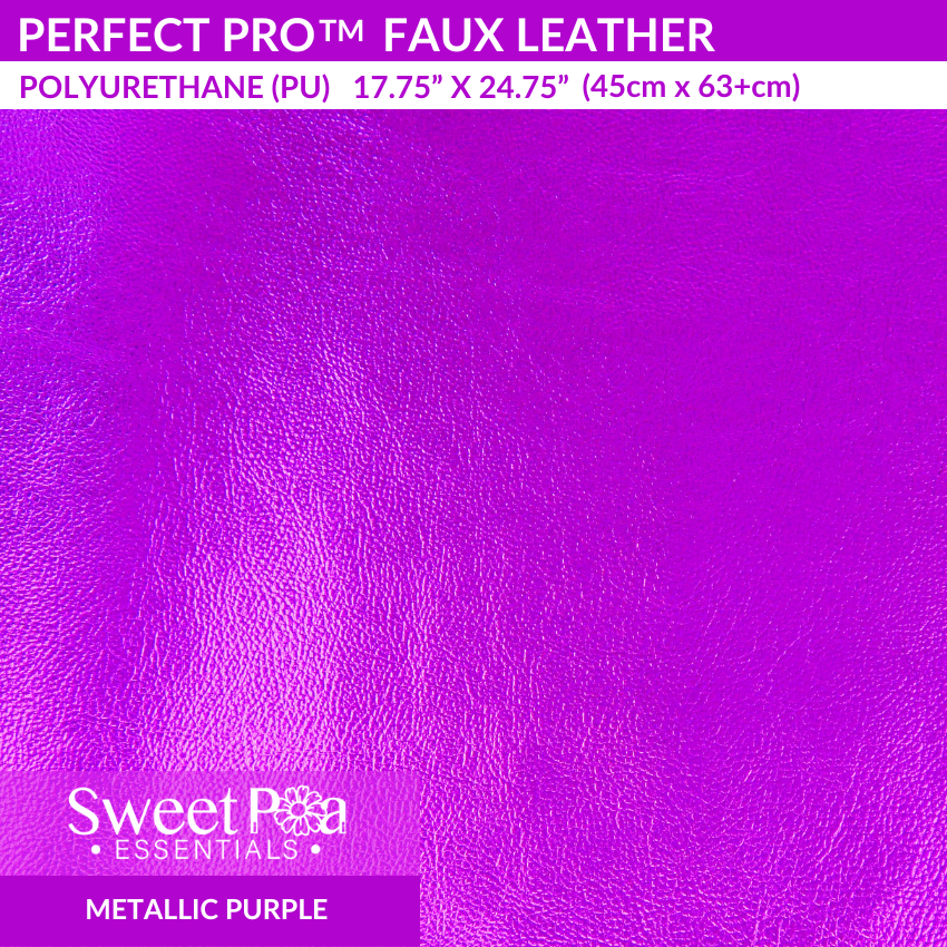 Perfect pro Faux Leather, PU Faux Leather, metallic purple, polyurethane