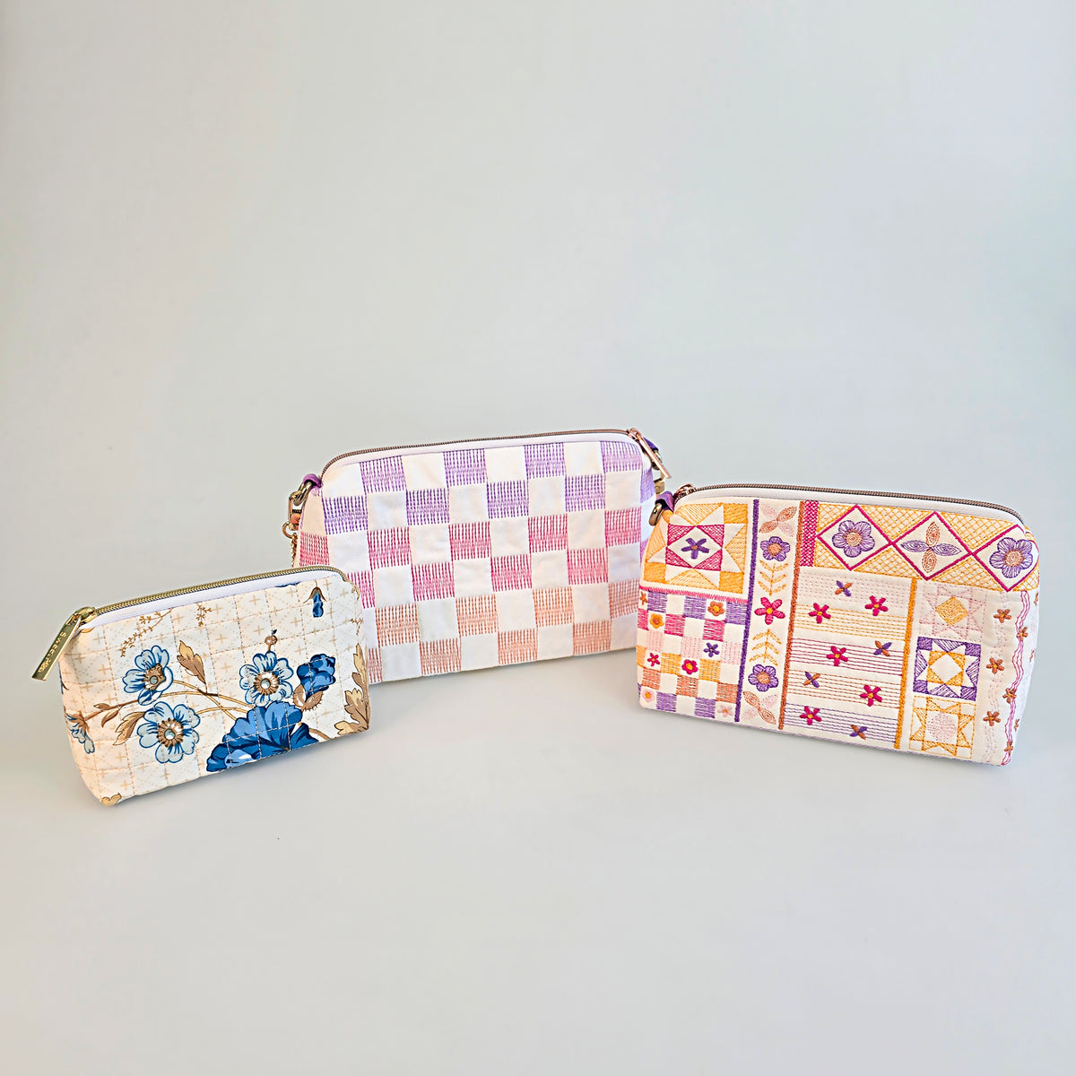 Mix and Match Zipper Purse In the hoop machine embroidery designs