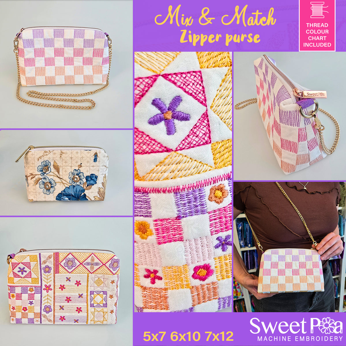 Mix and Match Zipper Purse