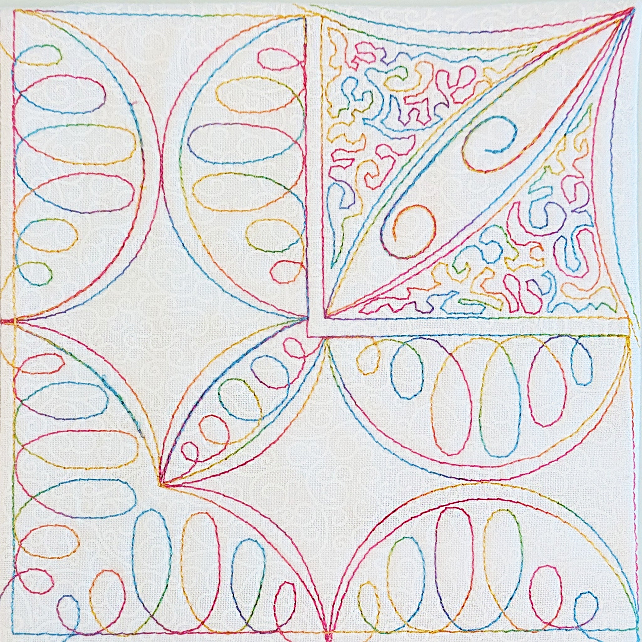 Monochrome Quilt In the hoop machine embroidery designs