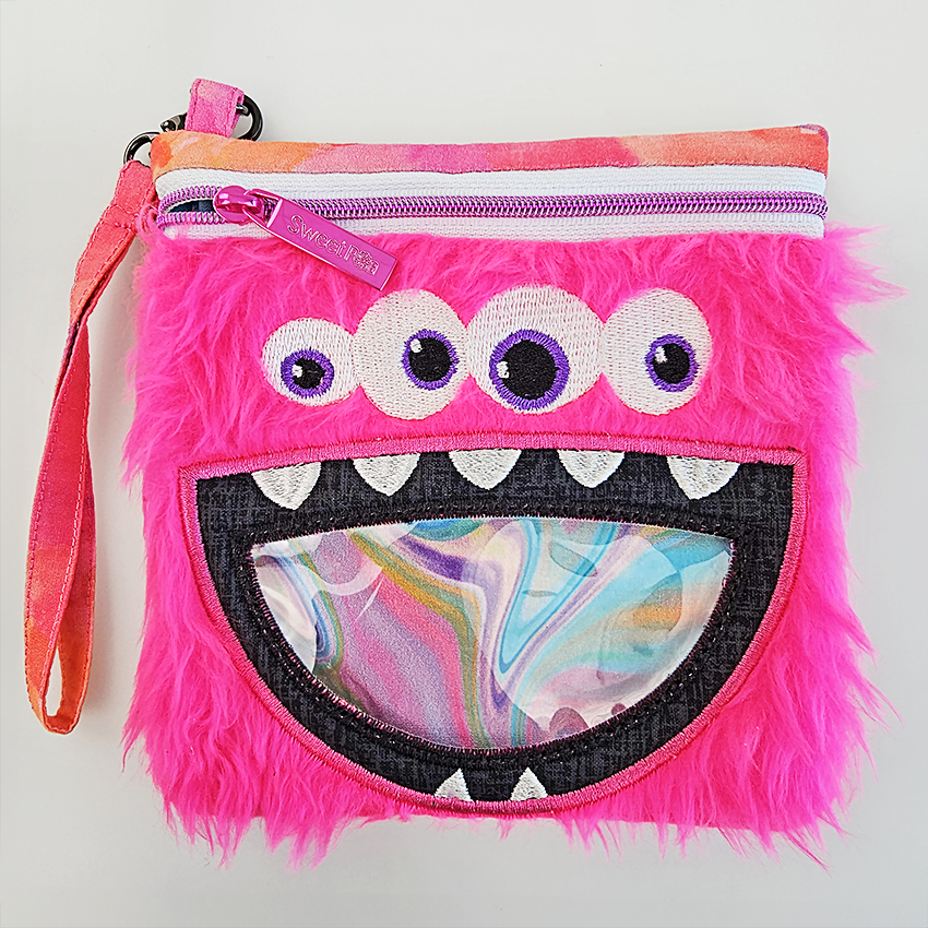 Monster Mouth Windowed Zipper Pockets