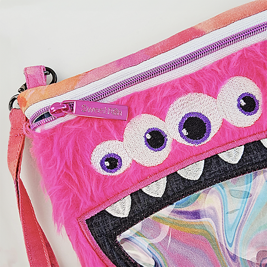 Monster Mouth Windowed Zipper Pockets