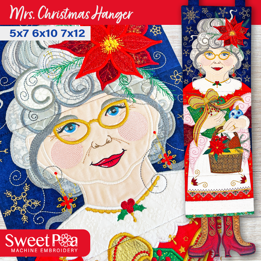 Mrs Christmas Hanger sizes 5x7 6x10 7x12