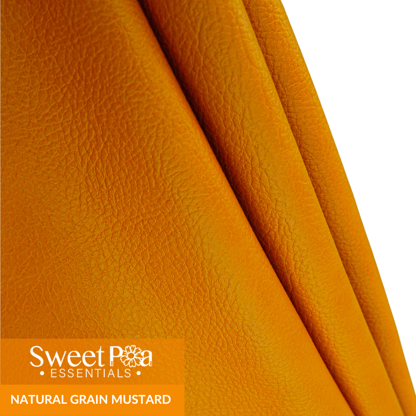 Perfect pro Faux Leather, PU Faux Leather, natural grain mustard, polyurethane