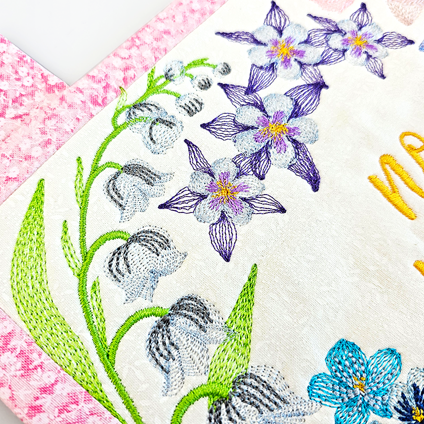 No rain no flowers, flowers, floral, flower, decor, home, in the hoop, embroidery, sweet pea