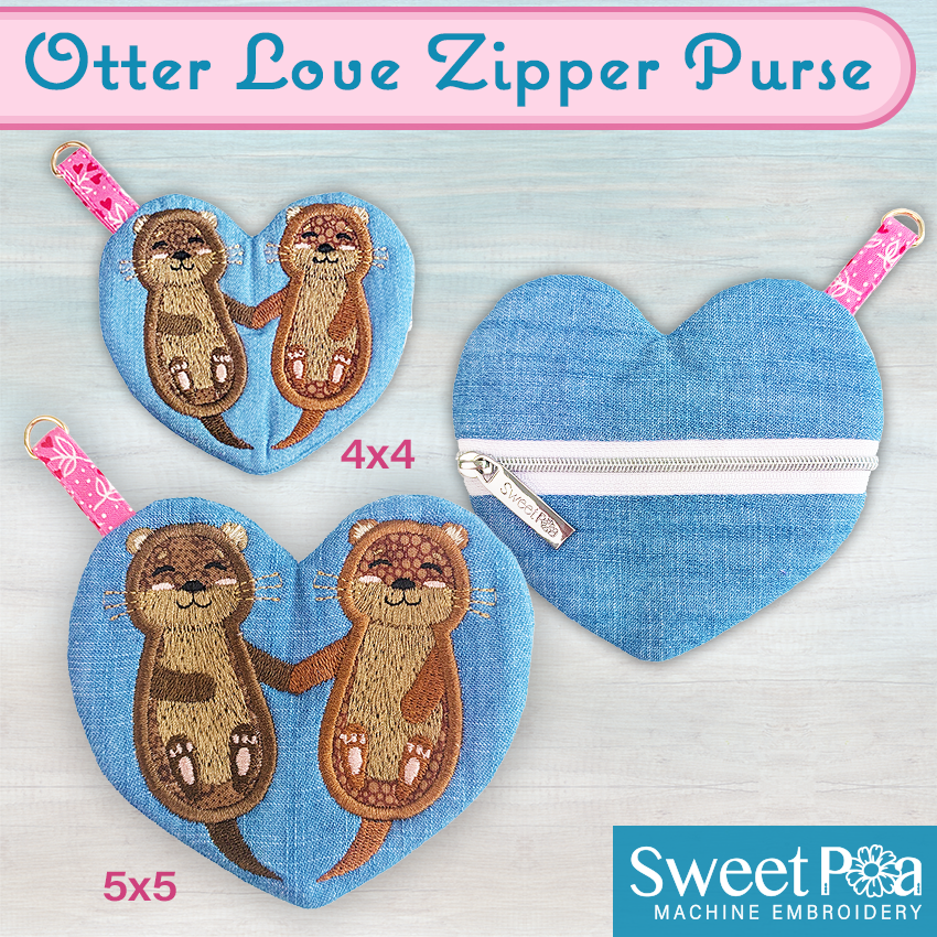 Otter Love Zipper Purse