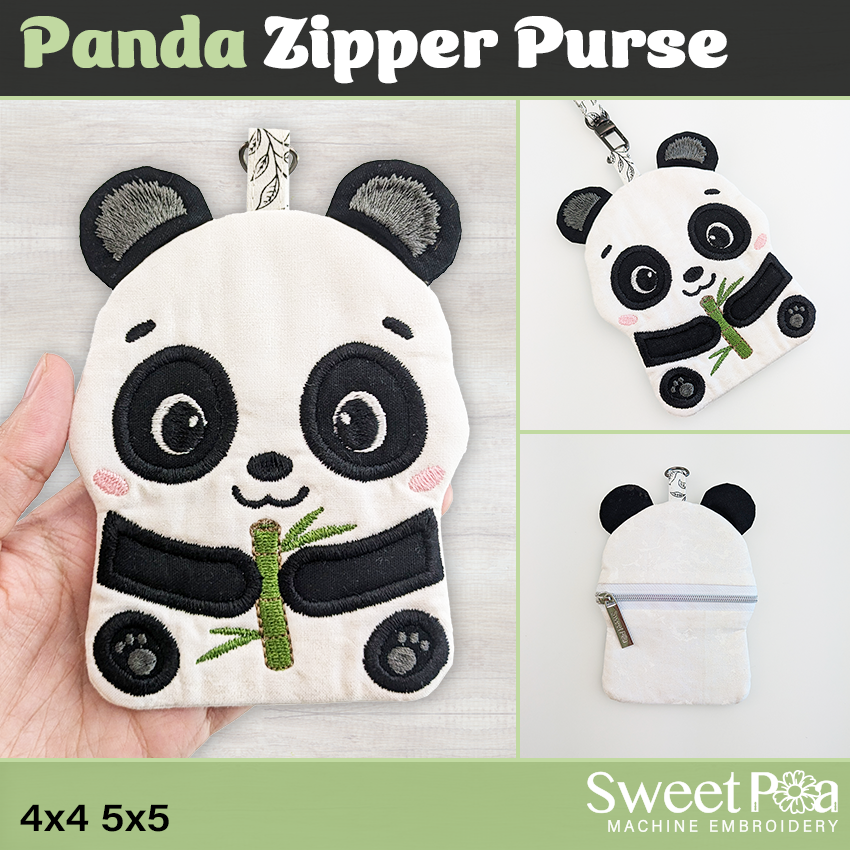 Panda Zipper Purse