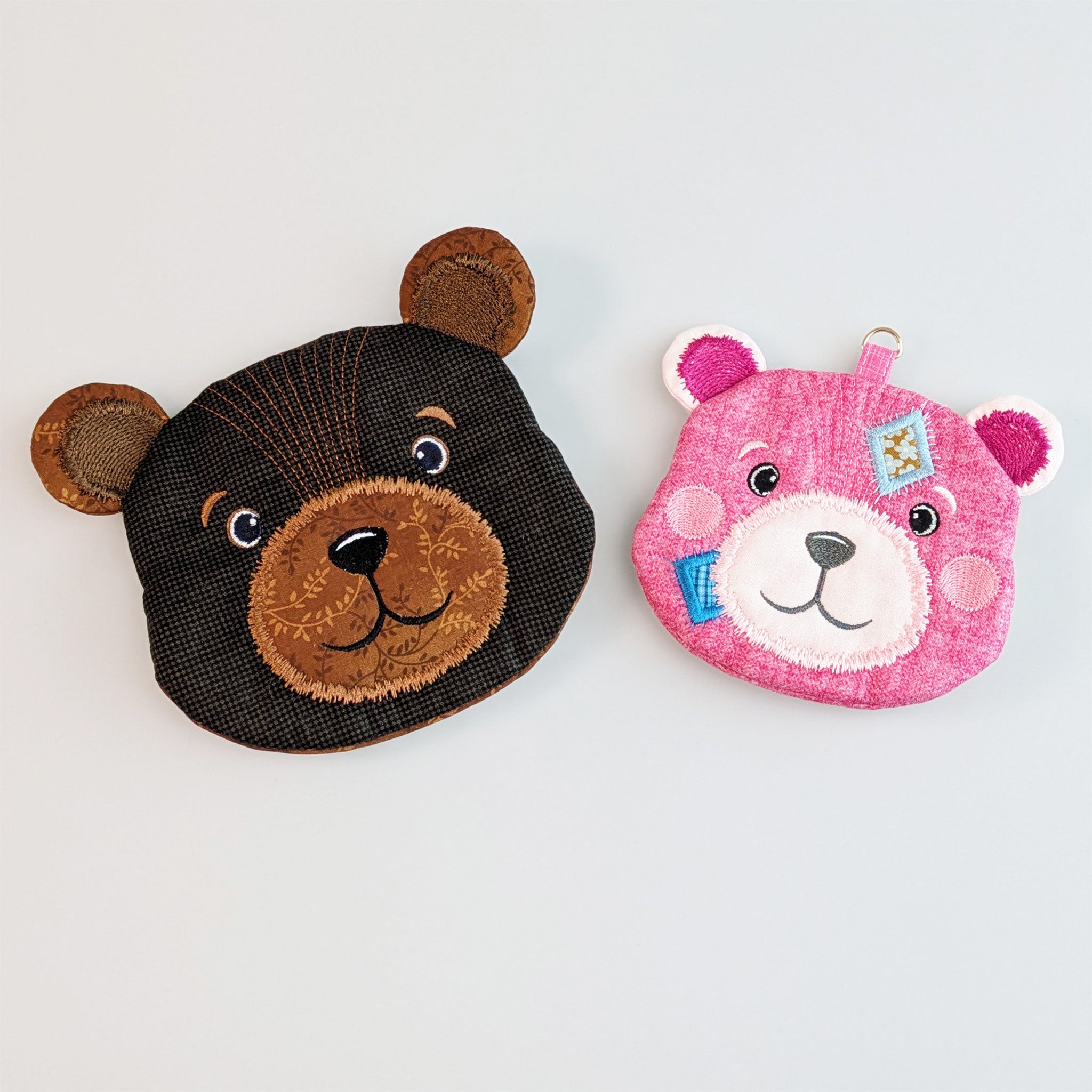 Patch the Teddy Bear Purse In the hoop machine embroidery designs