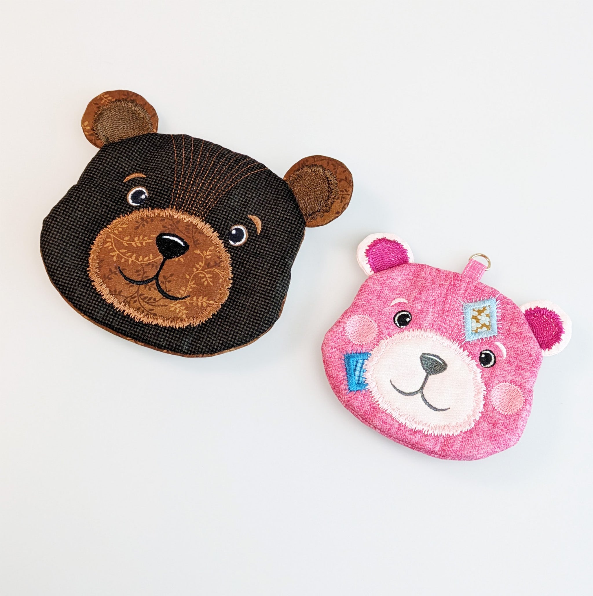 Patch the Teddy Bear Purse In the hoop machine embroidery designs