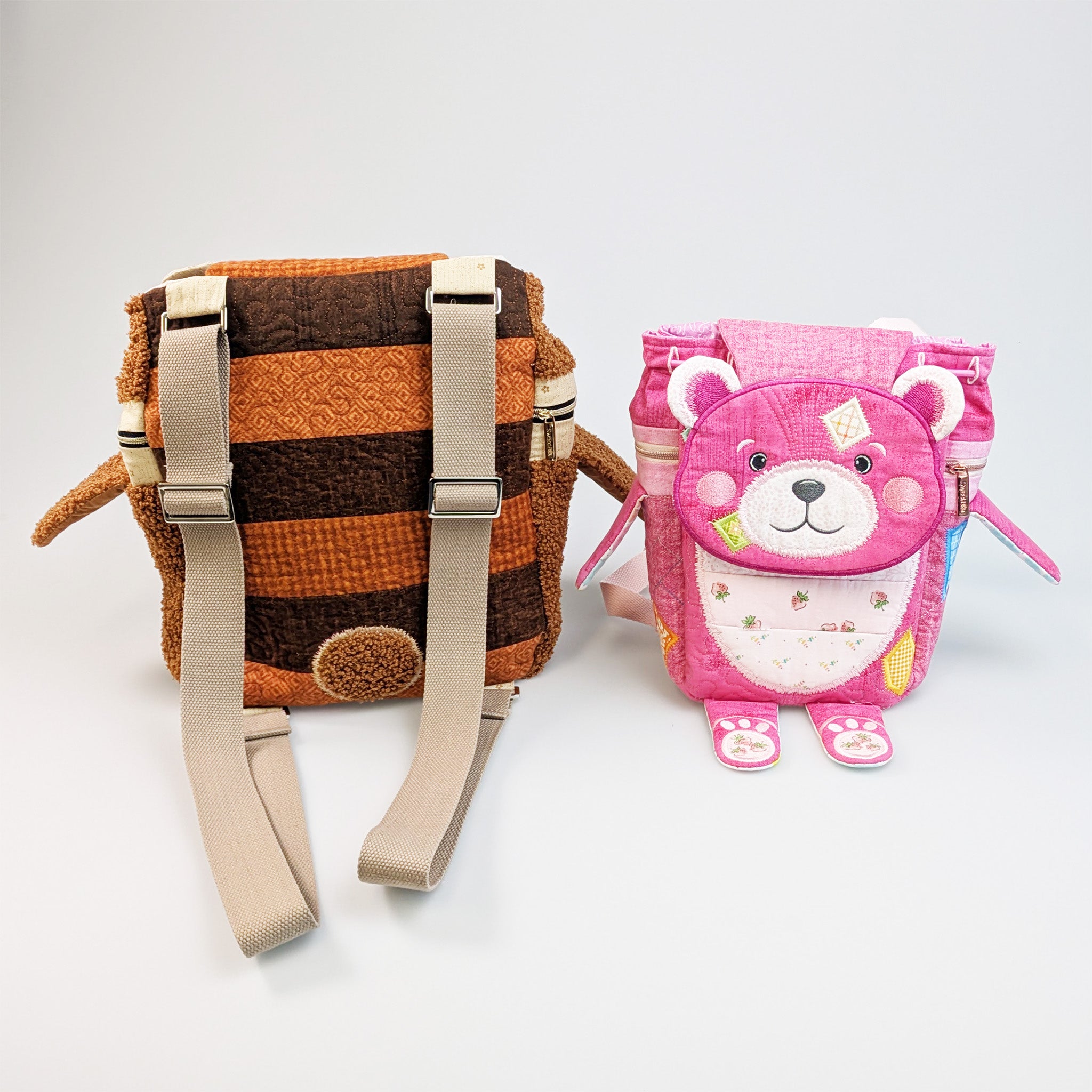 Patch the Teddy Bear Backpack In the hoop machine embroidery designs