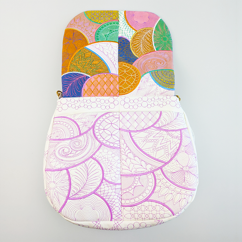 Patchwork Flap Messenger Bag