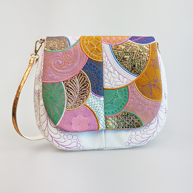 Patchwork Flap Messenger Bag