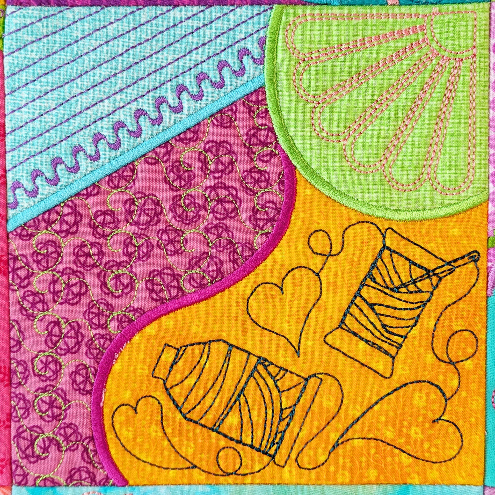 Patchwork Machine Tidy In the hoop machine embroidery designs