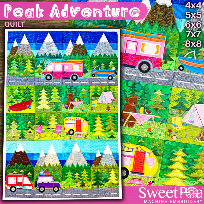 peak adventure quilt with sizes