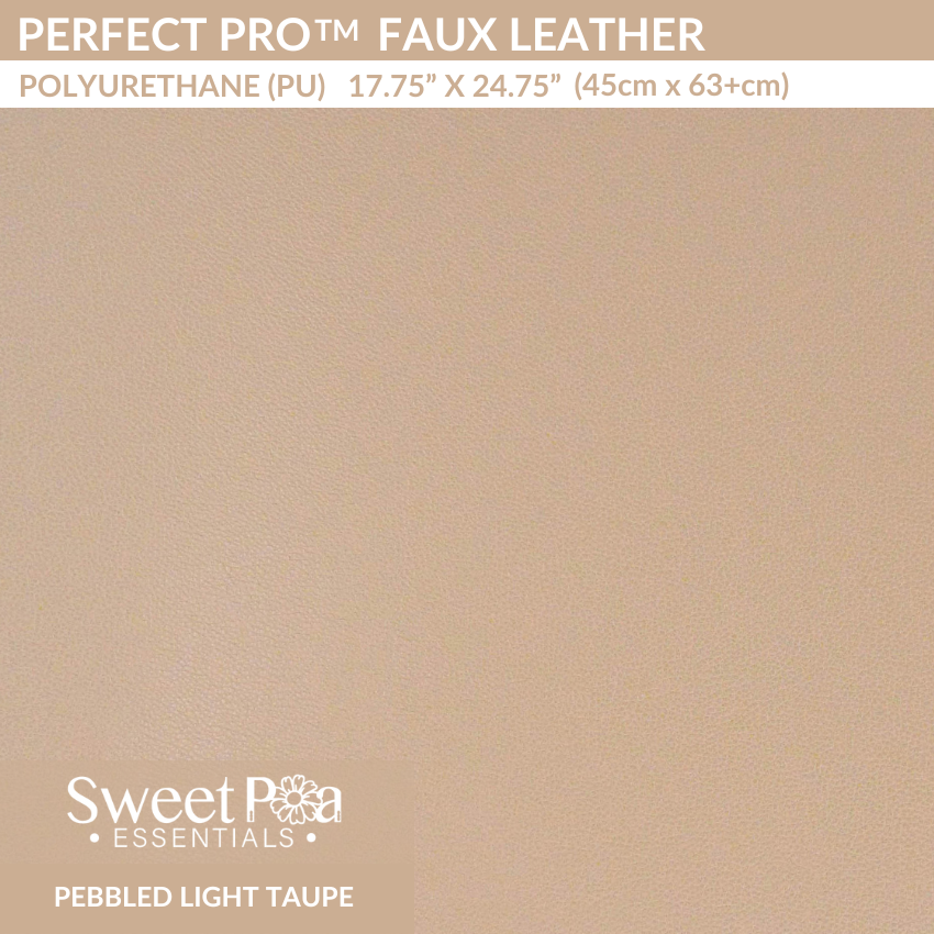 Perfect pro Faux Leather, PU Faux Leather, pebbled light taupe, polyurethane