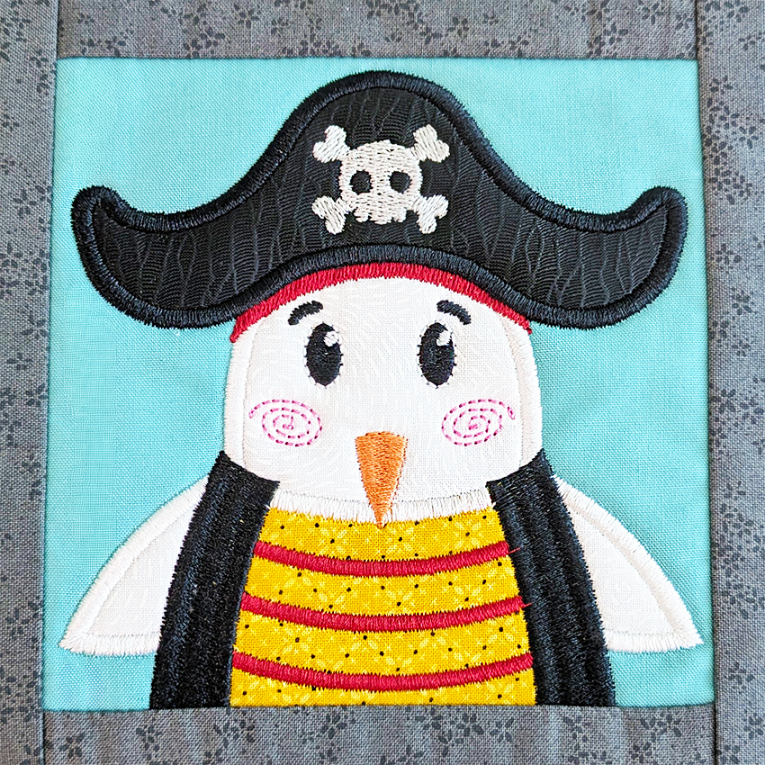 Pirate Adventure Quilt In the hoop machine embroidery designs