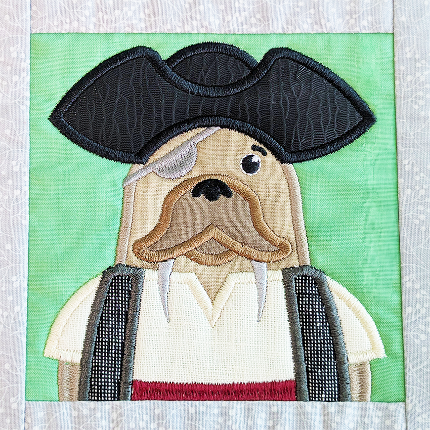 Pirate Adventure Quilt In the hoop machine embroidery designs