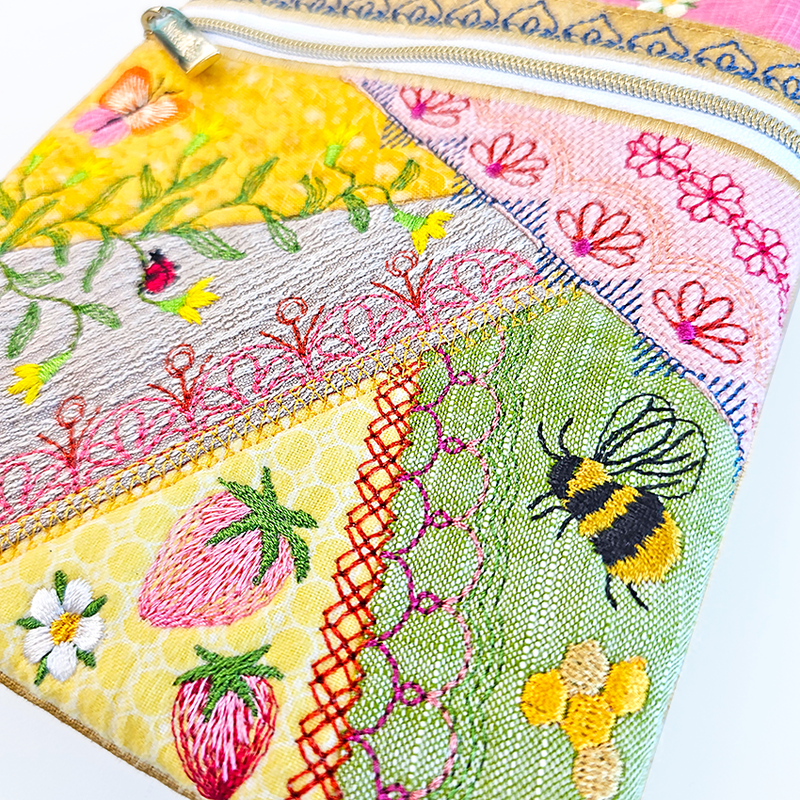 Patch Purses Pretty Patch Purse Bag Machine Embroidery Design ITH