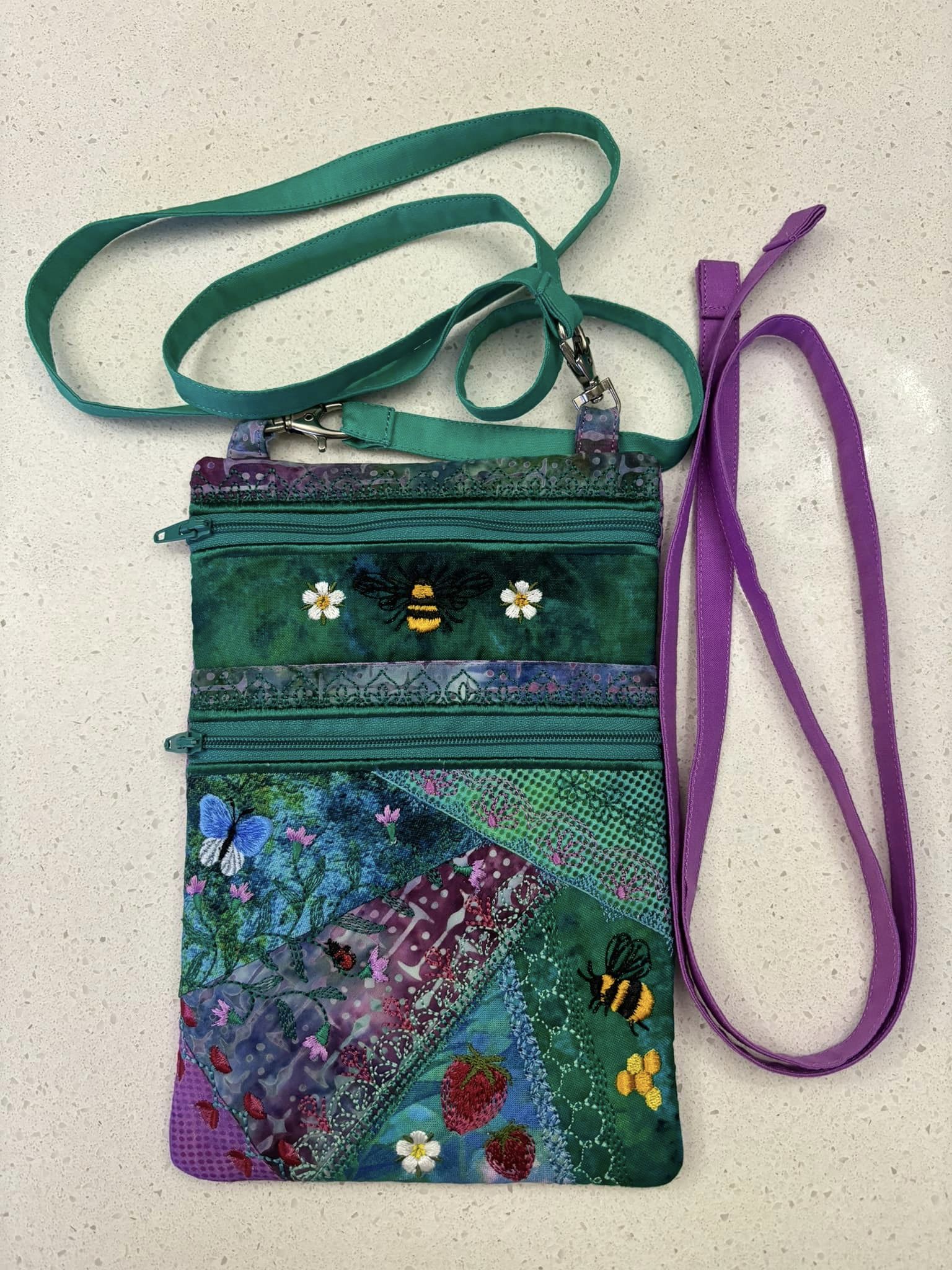 Patch Purses Pretty Patch Purse In The Hoop Machine Embroidery Design ITH