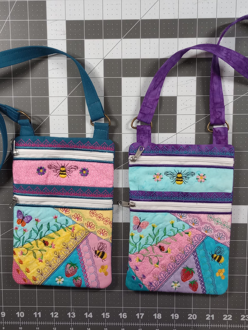 Patch Purses Pretty Patch Purse In The Hoop Machine Embroidery Design ITH