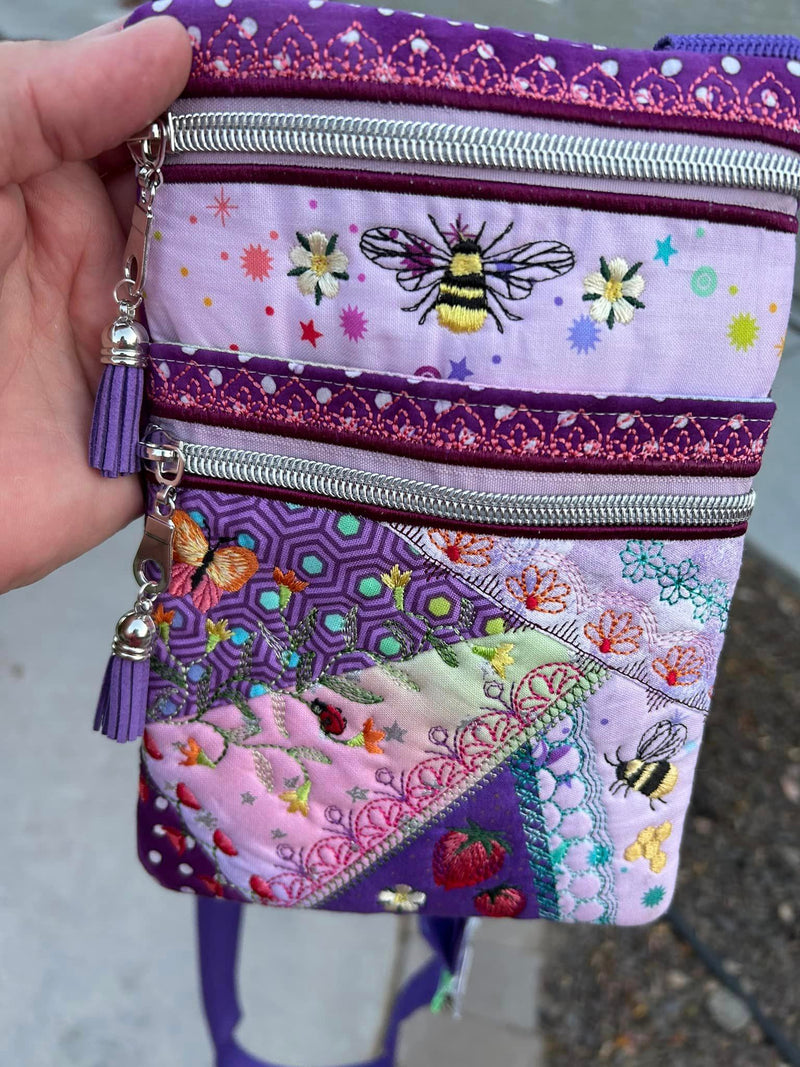 Patch Purses Pretty Patch Purse In The Hoop Machine Embroidery Design ITH