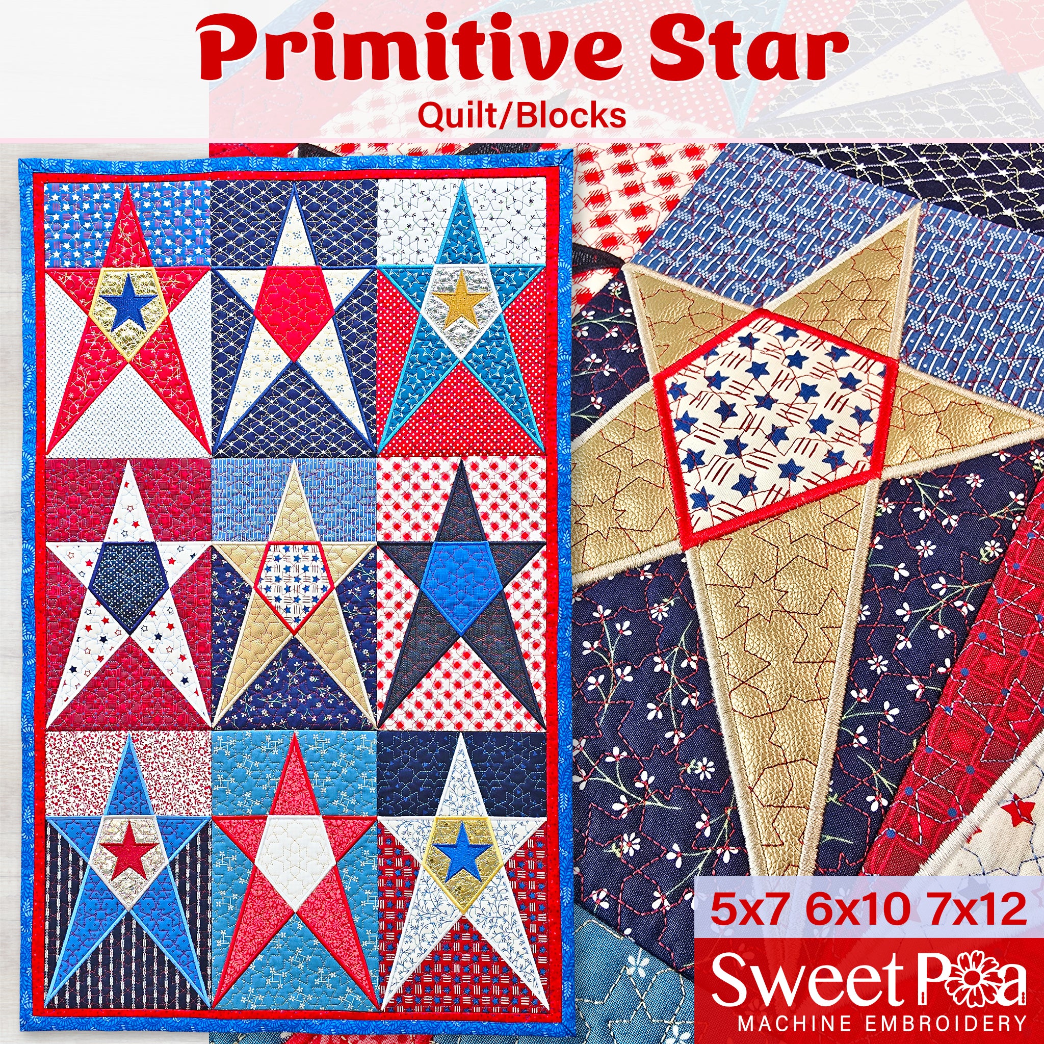 Primitive Star Blocks and Quilt