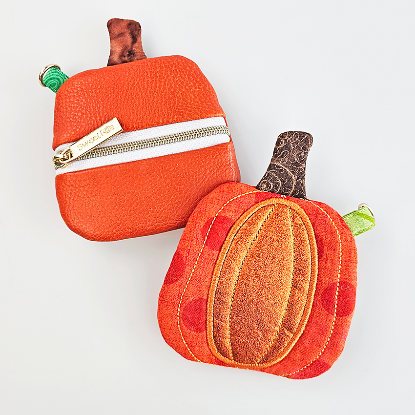 Pumpkin Jack-o-lantern Zipper purse  backs