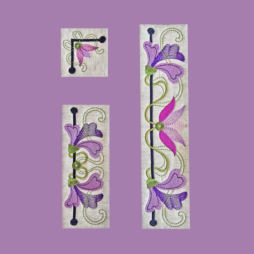 BOW Vintage Spring Quilt - Borders In the hoop machine embroidery designs