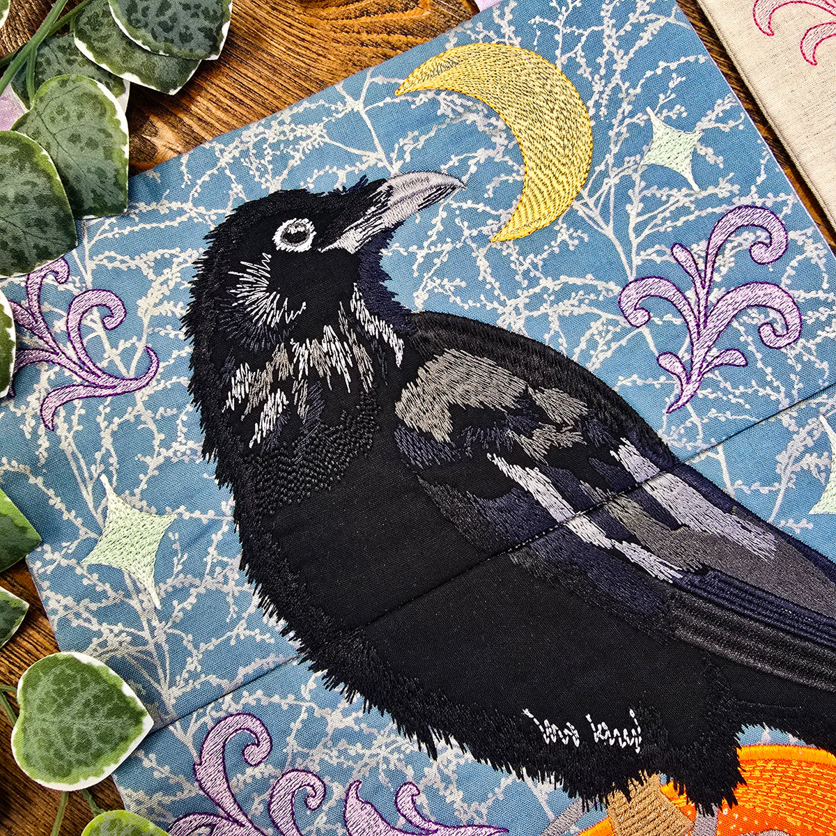 Raven Pumpkin Hanger In the hoop machine embroidery designs