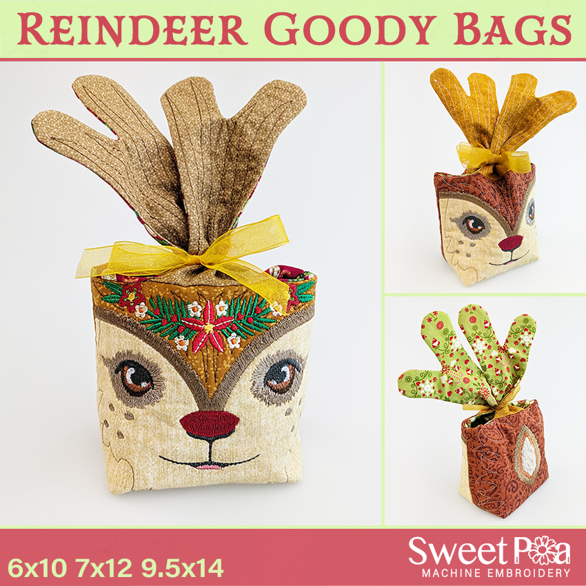 Reindeer Goody Bags ITH Design